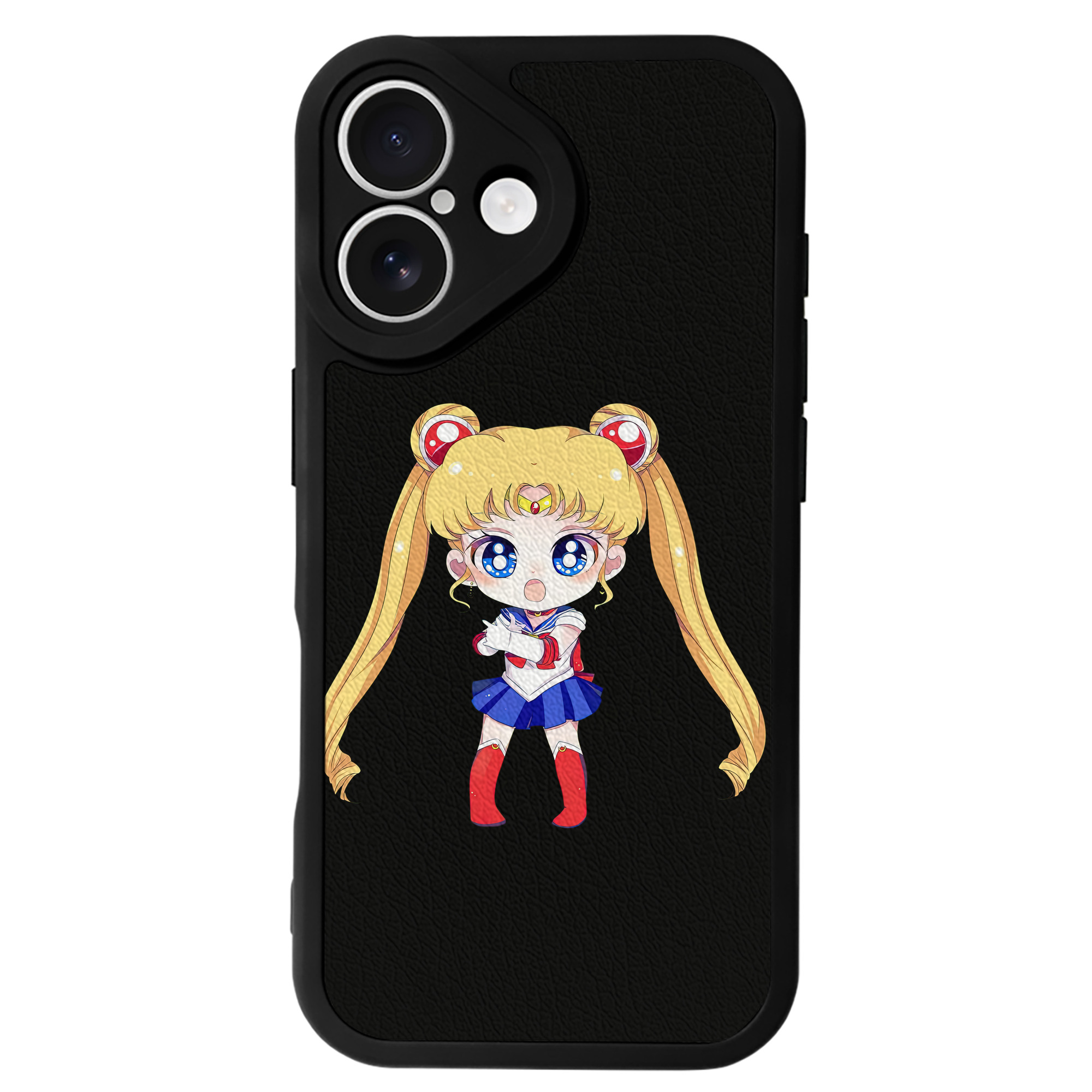 （画像用） 美少女戦士セーラームーン 月野 うさぎ つきの うさぎ Sailor Moon Tsukino Usagi 【iPhone 16シリーズ対応】シリコンスマホケース（レザー調） 材質：シリコン